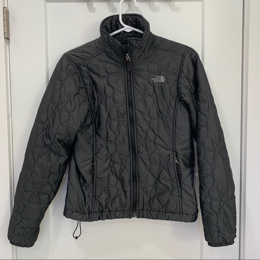 The North Face Quilted Puffer Jacket, Charcoal, SM